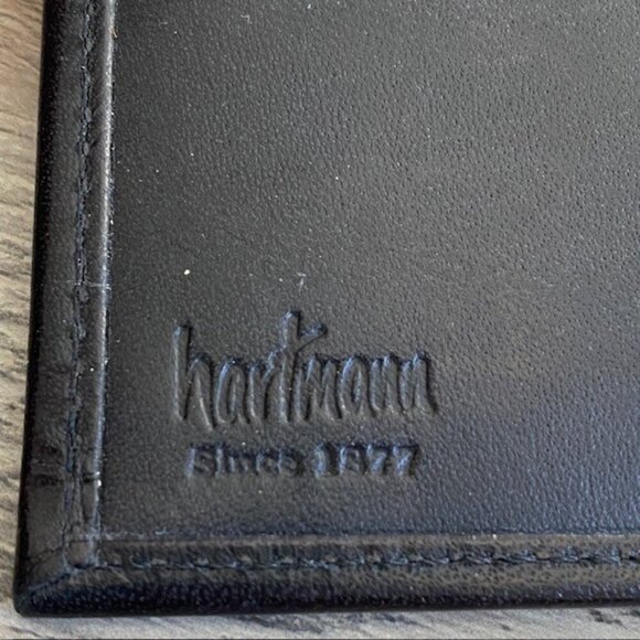 VINTAGE Hartmann Black Leather Kisslock Wallet Coin Purse - Picture 13 of 15